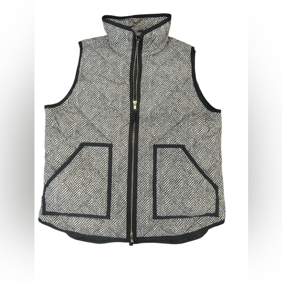 J. CREW Vest Details: Excursion Quilted Down Vest in Herringbone Pattern - Picture 1 of 6